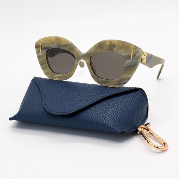 NEW LOEWE LW40127I 60E GREEN CAT EYE WOMEN SUNGLASSES LOEWE - Picture 2 of 10